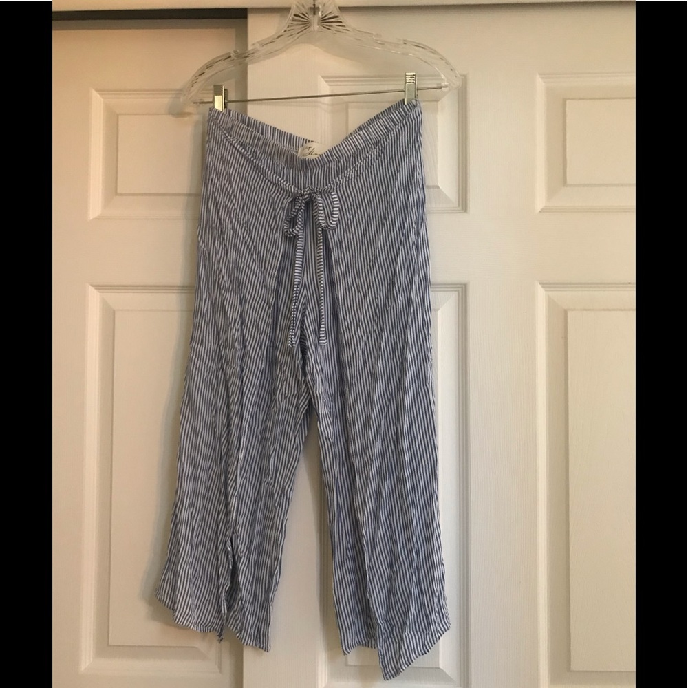 Vintage Havana Striped Tie Front Crops
